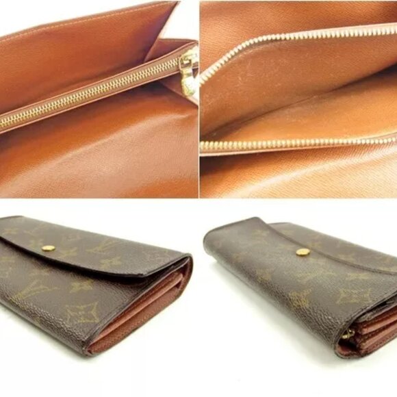 Louis Vuitton Purse Long Wallet Monogram Brown Woman Authentic Used - Picture 3 of 5